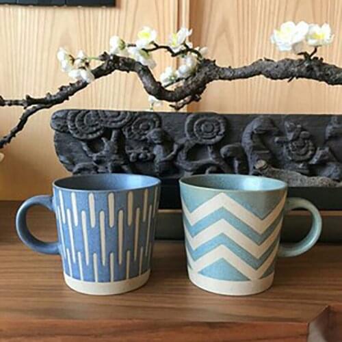Ceramics Mug Retro Coarse Pottery Coffee Milk Mugs Household Company Japanese Creative Tea Cup Office Lovers Drinking Cups