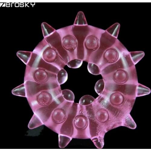 Zerosky Latex Cock Penis Rings Clitoris Stimulator Delaying Ejaculation Cockring Flexible Glue Cock Ring Sex Toys for Men