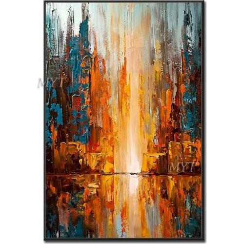 Beautiful Waterfall Scenery Oil Paintings 100% Handpainted Frameless High Quality Wall Art Home Decor Picture Modern On Canvas