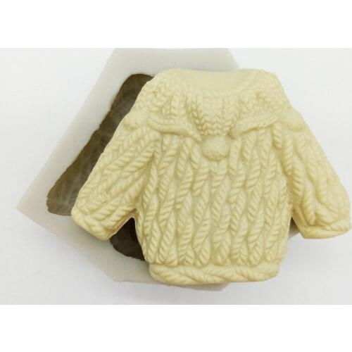 Minsunbak Hot Popular Knit Shape Sweater Silicone Mold Cake Border Fondant Decoration Tool DIY Kitchen Chocolate Baking Tool