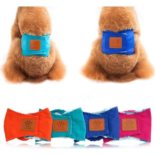 Male Dogs Nappy Wrap Dog Physical Pant Dog Underwear Puppy Short Reusable Pet Dog Panties Belly Band Dog Physiological Diapers