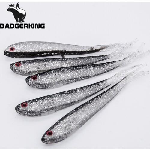 10cm13cmShad Soft Plastic Fishing Lure 3.7g And 7g Y Shape Tail Freshwater Seawater Super Real Swim Action Soft Bait 5pcs/lots