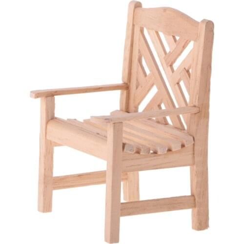 4pcs Wooden Garden Furniture Set 1:12 Doll House Miniature Accessory New