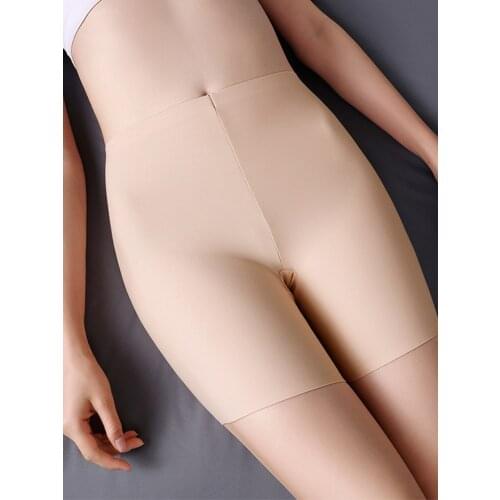 New Summer Thin Women Large Size Safety Shorts Ice Silk Cool High Elasticity Plus Size Safety Pants Shorts Under Skirt Female