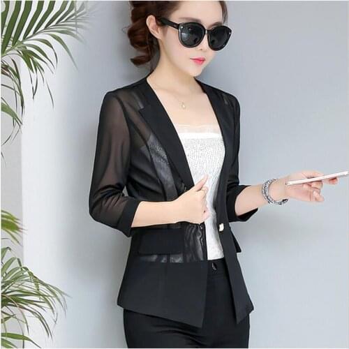 OEAID New Summer Suit Women Blazers Three Quarter Suits Female 2020 Summer Short Slim Fashion Ladies Blazer Outerwear