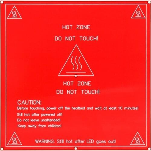 Upgraded MK2B Heated Bed Square Fiberglass PCB Hot Plate Dual 12V 24V Red MK2 B 214mmx214mm Hot Bed For 3D Printer Heat Parts