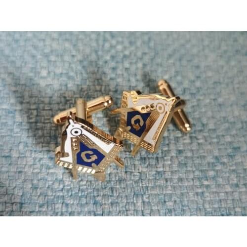 Working Tools Square & Compass Masonic Cuff Link Pair