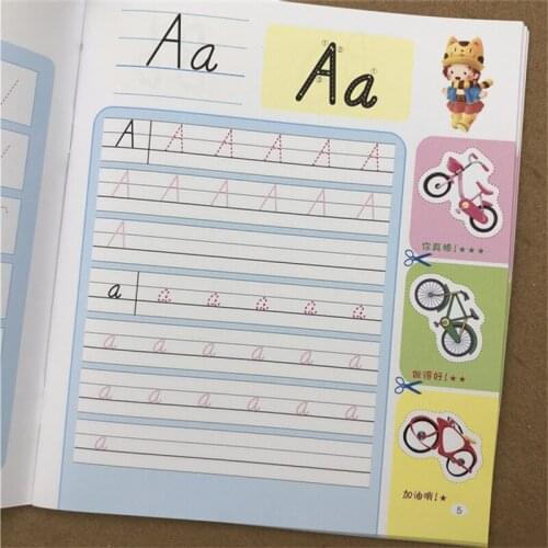 47 page Preschool English 26 Alphabet Writing English Calligraphy copybook for kid Children Exercises Calligraphy Practice Books