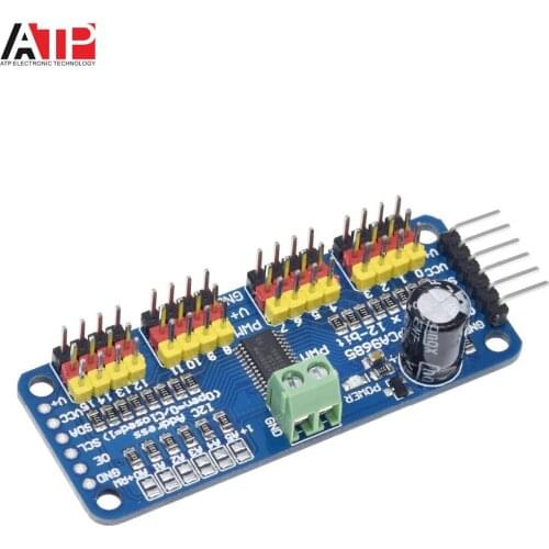 16-Channel 12-bit PWM/Servo Driver - I2C interface - PCA9685 for Arduino Raspberry Pi DIY Servo Shield Module