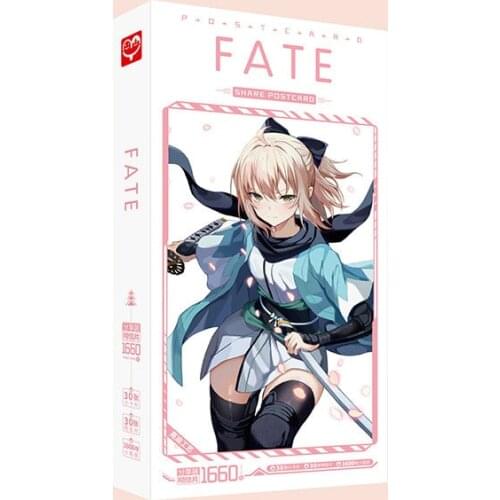1660pcs/Box Fate Stay Night Postcards Anime Post Card Message Card Gift Card