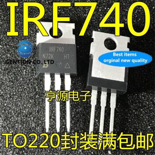 20Pcs IRF740PBF IRF740 TO-220 10A 400V in stock 100% new and original