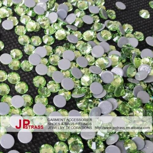 3mm ss10 hot fix rhinestone peridot crystal 1440 pieces each lot; free shipping rhinestones crystal for high fashion dress