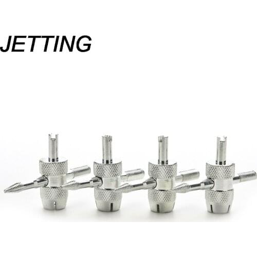 4pcs valve core/4 Way Car Truck Tire Screwdriver Tyre valve core tools Valve Stem Core Remover Installer Tool