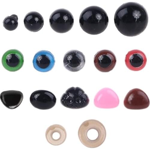 50pcs/set Triangle Nose Round Safety Eyes with Washers for Bear Puppet Dolls Toy F3ME