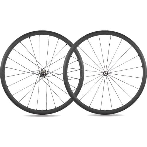 7-Tiger Carbon Wheels Road 30mm Clincher Carbon Wheelset 25mm Road Bike Wheels Novatec AS61CB FS62CB with Sapim Cx-ray Spokes