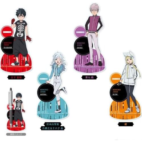 Anime Kemono Jihen Akira Tademaru Kabane Kusaka Acrylic Figure Penholder Stand Display Model Plate Cosplay Tabletop Decor