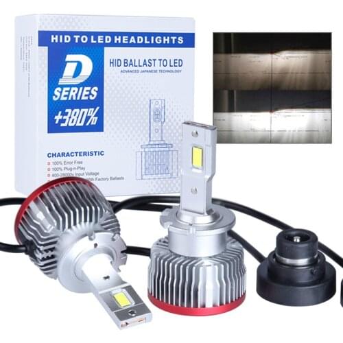 Canbus 6500K Cold White D1S D1R D2S D2R D3S D3R D4S D4R D5S D8S Car Headlight Bulb 100W 20000LM Auto Light LED Update Kit