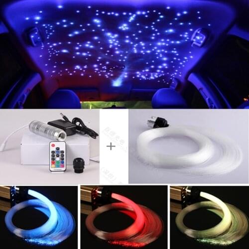Free shipping Mini led light engine Car roof top decorative star ceiling fiber optic light kit 0.75mm 250piece 3meter