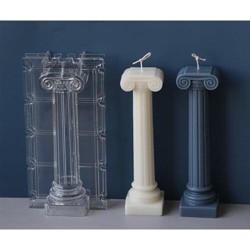 Large Roman Column Candle Mold Transparent Acrylic Mold Scented Candle DIY Material Handmade Candle Mold
