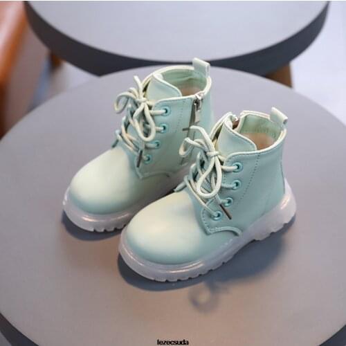 Girls Martin Boots 2020 Winter Autumn New Little Princess Single Boots British Style Fashion Children Pockets Short Boots