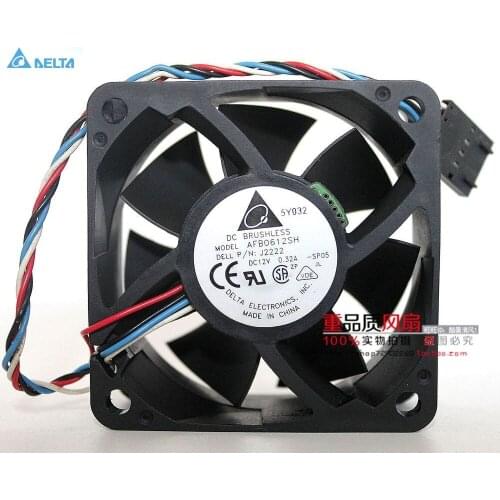Original for delta AFB0612SH 6025 6CM 12V 0.32A four-wire PWM fan For Dell servers