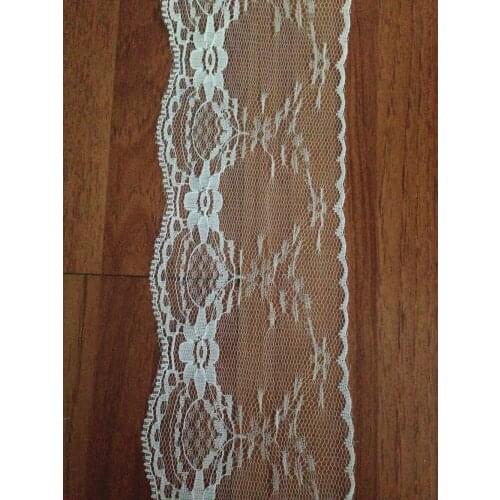 CHeap 50yards 9.5cm wide ivory soft lace wedding bridal lace,diY Handicraft Embroidered Net Lace headband sewing garment lace