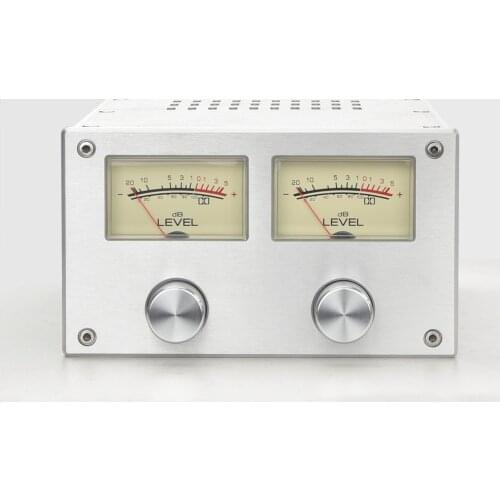 BZ1710 Retro Double Level Meter full Aluminum Amplifier Chassis Tube Power Amp Case Mini Enclosure Diy Box 172*100*268MM