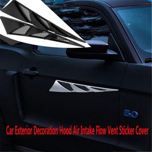 Carbon Car Hood Air Intake Flow Vent Fender Sticker Cover For Chevrolet Cruze Aveo Captiva Lacetti TRAX Sail Epica Lada Granta