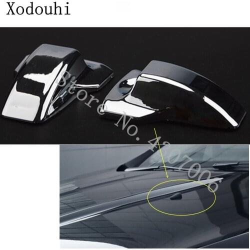 For Ford Kuga Escape 017 2018 2019 2020 Car Styling Cover Head Front Machine Water Wash Outlet Stick Frame Trim 2pcs