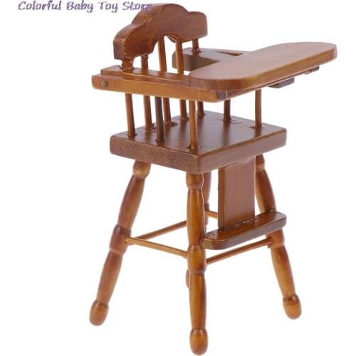 Cute Mini Wooden 1: 12 Doll House Dining Chair Doll Dining Chair Toy For Kids Gift Baby Dolls Accessories