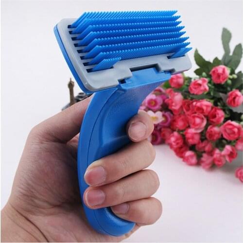 Multi-purpose Pet Comb Dog Hair Remover Brush Grooming Tools Comb Hair For Pet Supply Blue 1pcs
