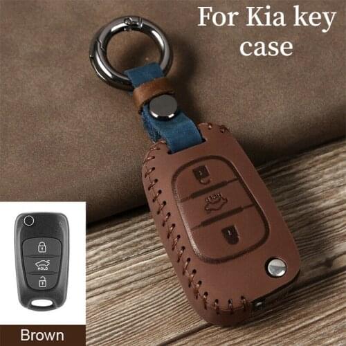 New Leather Car Flip Blade Key Cover Case for Kia Rio K2 K5 Sportage Sorento for Hyundai I20 I30 I35 IX20 IX35 Solaris Verna