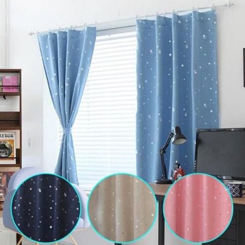Star Blackout Curtains For Kitchen Bedroom Window Treatment Solid Water Proof Curtains for Living Room Custom MadStar