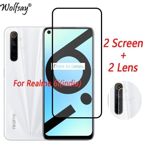 Full Cover Tempered Glass For Oppo Realme 6i India Screen Protector For Oppo Realme 6i Camera Glass For Oppo Realme 6i 6 i Glass