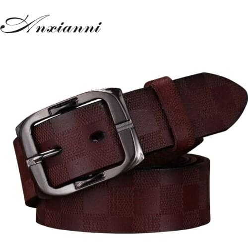Mens fashion belts 100% cowhide genuine leather for Luxury brand Straps male pin bucklea fancy vintage jeans cintos