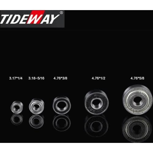 TIDEWAY 2pcs/lot Bearing Steel For Woodworking Trimming Bit 1/4 1/2 Bearing For Straight Milling Cutter CNC Tool Accessories