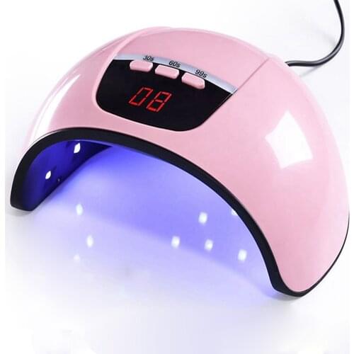 45W Nail UV Lamp For Manicure Smart Infrared Sensor Fast Drying Gel Polish Nails Dryer 18 Led Digital Display Led UV Lamp Dryer