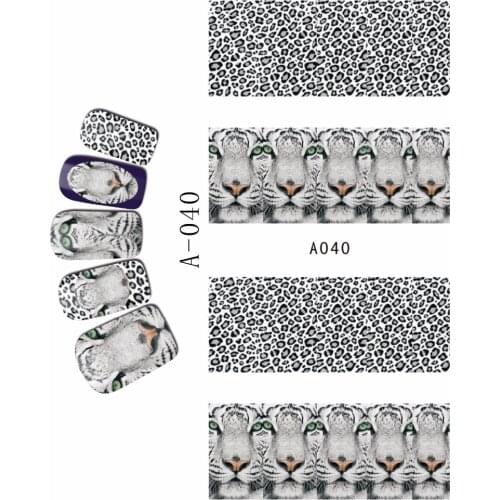 WATER DECAL NAIL STICKER JESUS BIBLE PANTHER SKIN RED PEPPA KID A37-42