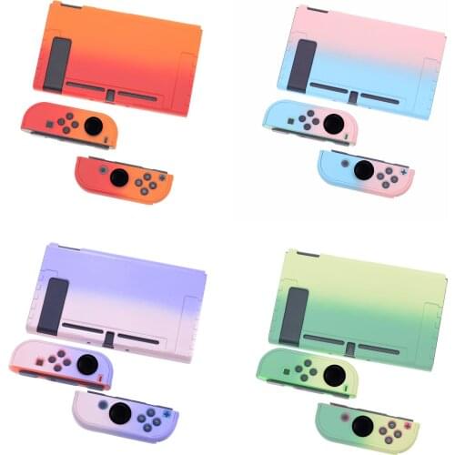 PC Anti-scratch Protective Dockable Case Joypad Handheld Grip Protector Cover With 2 Analog Thumb Caps For Nintendo Switch