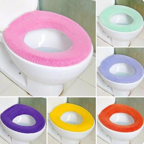 1Pc Soft Washable Toilet Seat Pad Lid Top Cover Closestool Bathroom Warmer