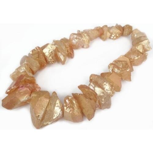 15.5 inch/strand Crystal Pendants Finished Champagne Color Crystal Mystic Titanium Necklace Crafts Supplier Wholesale Pirce