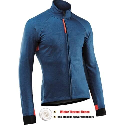 2020 Winter Jacket Thermal Fleece Men Cycling Jersey Clothing Mountain Outdoor Triathlon Warm Sport Wear Bicycle Clothes N001