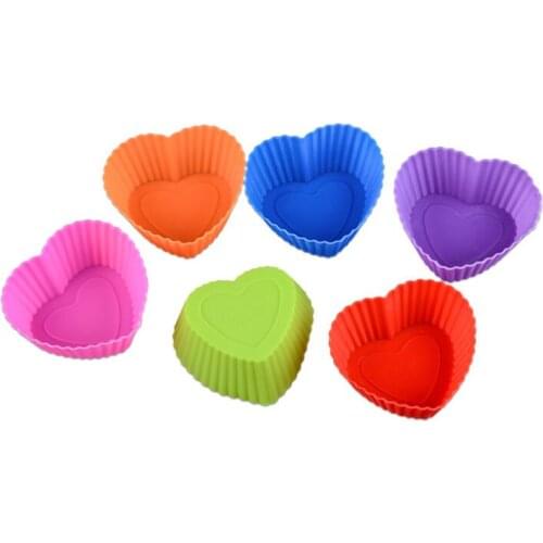 3 pcs Silicone Mold Heart Cupcake Soap Cake Muffin Baking Tools Bakery Pastry Bakeware Kitchen DIY Biscuit stencil cookie cutter