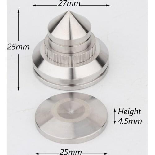 4Pcs Preffair Stainless Steel Isolation Spike Pad Isolation Stand For HiFi audio SpeakerHiFi Amplifiers