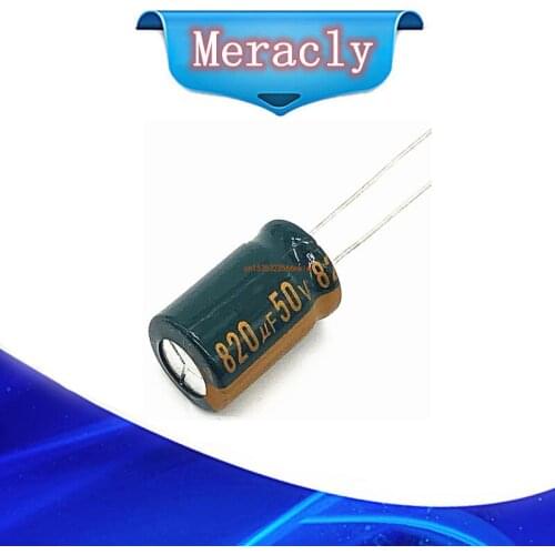 2pcs/lot T30 high frequency low impedance 50V 820UF aluminum electrolytic capacitor size 13*20 820UF 20
