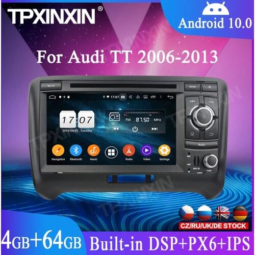 DSP Android 10 4G Car CD DVD Player GPS Navigation For Audi TT 2006-2014 Auto Multimedia Player Tape Recorder Head Unit PX5/PX6