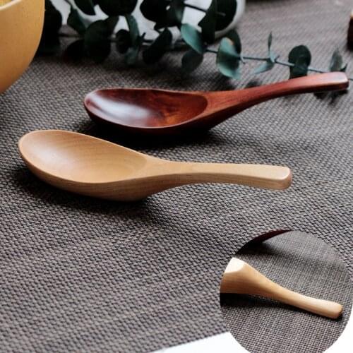 Free shipping 10 pieces Factory direct supply customized creative Japanese wooden wooden spoon spoon spoon type porcelain birch