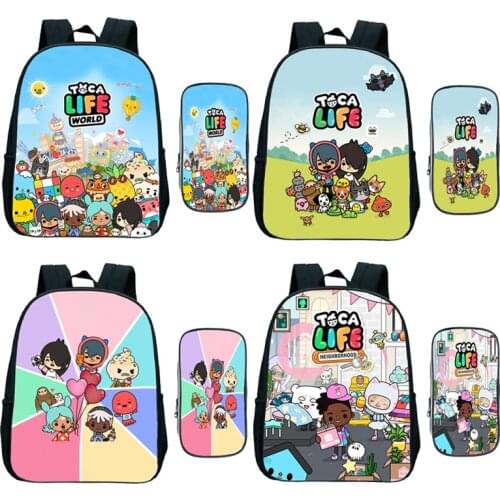 Toddler Cocomelon Kindergarten Backpack Pen Bag 2pcs Set Children Anime Rucksack Kids Cartoon Knapsack Baby Start School Gift