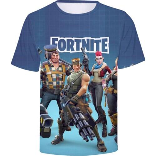 Fortnite 3D Tshirt Anime Clothes Young Children Clothing for Boys Baby Tops for Girls 3-15 Years Shirts Funny Kids Short Sleeve