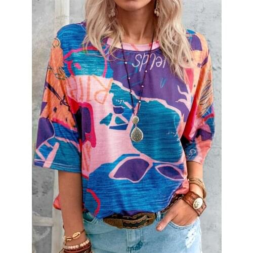 Print Summer T Shirt Women Casual Tee Shirts Harajuku Sexy Tops Short Sleeve O Neck Ladies Clothing Ropa De Mujer Vintage